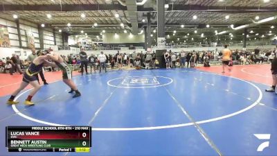 210 Max Cons. Round 2 - Bennett Austin, Great Neck Wrestling Club vs Lucas Vance, GWC