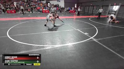 110 lbs Quarterfinal - Gabe Radtke, River Valley Youth Wrestling vs Jordy Bowe, Crass Trained