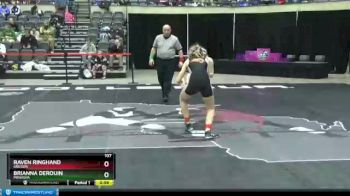 107 lbs Cons. Round 3 - Raven Ringhand, Oregon vs Brianna Derouin, Menasha