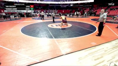 3A 215 lbs Quarterfinal - Kai Calcutt, Wilmette (Loyola Academy) vs Roman Janek, Edwardsville (H.S.)