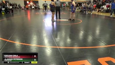 JV-18 lbs Round 2 - Kayleah Cihla, Cedar Rapids Washington vs Alannah Peterson, Burlington