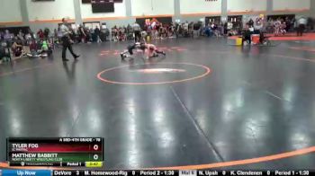 78 lbs Cons. Round 2 - Tyler Fog, IC Matpac vs Matthew Babbitt, North Liberty Wrestling Club