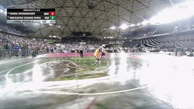 Girls 1B/2B/1A 115 Cons. Round 2 - Kiara Whisenhunt, Montesano (Girls) vs Becxayra Chavez Nora, Cashmere (Girls)