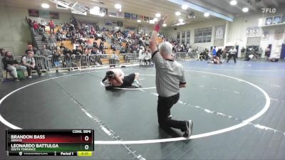 285 lbs Cons. Semi - Leonardo Battulga, South Torrance vs Brandon Bass, Servite