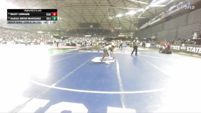 Girls 3A 125 lbs Champ. Round 1 - Riley Linnane, Kentlake (Girls) vs Alexa Ortiz-Marquez, Kelso (Girls)