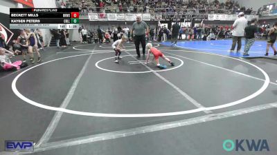 55 lbs Final - Beckett Mills, Keystone Kids Wrestling Club vs Kaysen Peters, Collinsville Cardinal Youth Wrestling