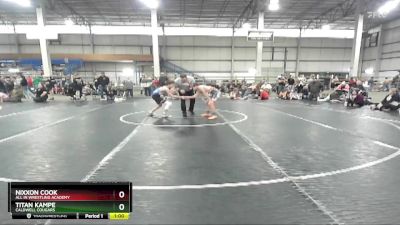 95 lbs Cons. Round 4 - Titan Kampe, Caldwell Cougars vs Nixxon Cook, All In Wrestling Academy