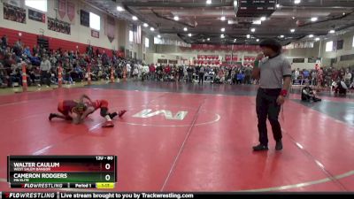 80 lbs Semifinal - Cameron Rodgers, MN Elite vs Walter Caulum, West Salem Bangor