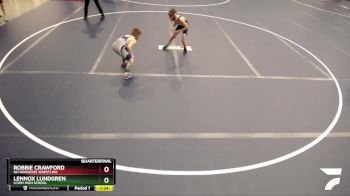 84 lbs Quarterfinal - Lennox Lundgren, LCWM High School vs Robbie Crawford, No Nonsense Wrestling