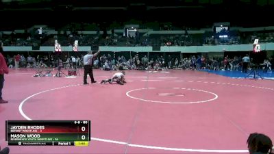 80 lbs Semifinal - Jayden Rhodes, Defiant Wrestling vs Mason Wood, Riverheads Youth Wrestling