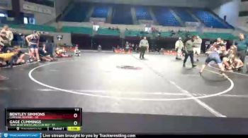 115 lbs Round 1 (3 Team) - Bentley Simmons, Carolina Reapers vs Gage Cummings, Team Bear Wrestling Club Red