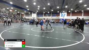 285 lbs Cons. Round 2 - Everett Heninger, Newport Harbor vs ANDREW J LAUDERDALE, Durham