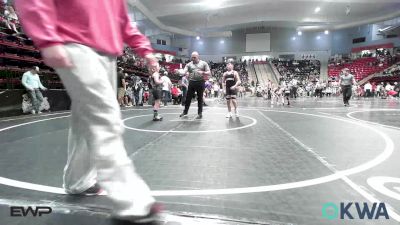 90 lbs Rr Rnd 4 - Jax Feathers, Verdigris Youth Wrestling vs Jayden Pulliam, Sperry Wrestling Club