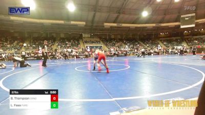 67 lbs Round Of 16 - Bodhi Thompson, Grandview vs Lincoln Foss, Pursuit