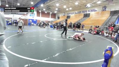 83-89 lbs Round 3 - Vaughn Juergens, OCRTC vs Jaycob Wiese, Hemet Youth Wrestling Club