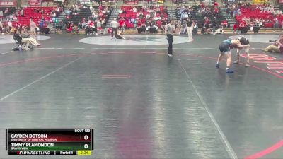 141 lbs Cons. Round 2 - Timmy Plamondon, Grand View vs Cayden Dotson, University Of Central Missouri