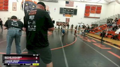 53 lbs Cons. Semi - Rhylee Goolsbey, Powell Wrestling Club vs Connor Grant, North Big Horn Rams