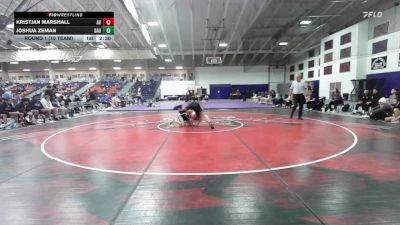 157 lbs Round 1 (10 Team) - Kristjan Marshall, Avila vs Joshua Zeman, St. Ambrose University