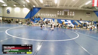 40-42 A Round 2 - Maddox Peterson, Westlake vs Mac Williams, American Fork