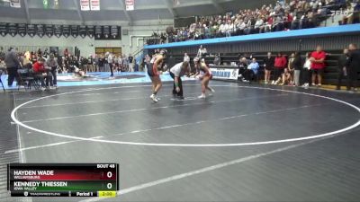 120 lbs Quarterfinal - Kennedy Thiessen, Iowa Valley vs Hayden Wade, Williamsburg