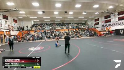 49 lbs Cons. Round 2 - Cash Hartman, Greybull Basin Athletic Club vs Noah Mendez, Greybull Basin Athletic Club