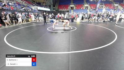 126 lbs Cons 64 #1 - Gianni Bottone, SC vs Evan Sanati, VA