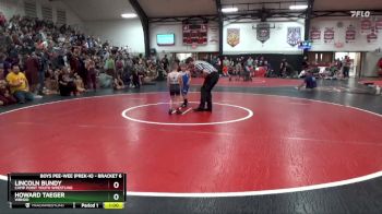 Bracket 6 lbs Round 3 - Lincoln Bundy, Camp Point Youth Wrestling vs Howard Taeger, WBNDD