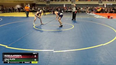 125 lbs Cons. Semi - Cole Plath, GSL vs Peter Klapperich, Z-M (Zumbrota/Mazeppa)