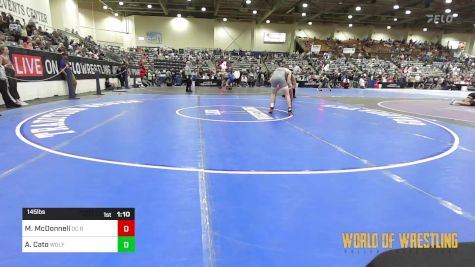 145 lbs Quarterfinal - Mason McDonnell, OC RTC vs Aaron Cato, Wolf Den