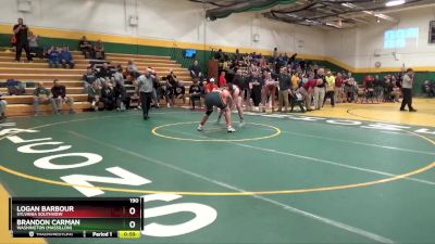 190 lbs Cons. Round 2 - Logan Barbour, SYLVANIA SOUTHVIEW vs Brandon Carman, Washington (Massillon)