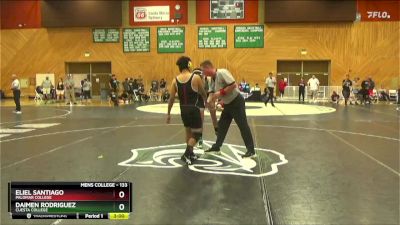 133 lbs Cons. Semi - Eliel Santiago, Palomar College vs Daimen Rodriguez, Cuesta College