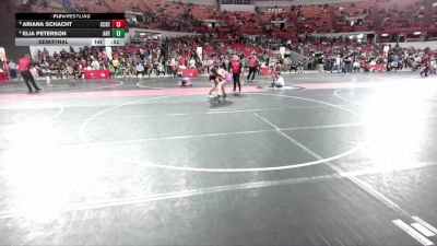 135 lbs Semifinal - Ariana Schacht, Askren Wrestling Academy vs Elia Peterson, Antigo