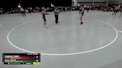 105 lbs Champ. Round 1 - Kale Crass, CrassTrained: Weigh In Club vs Cannon Terry, Augusta Wrestling Club