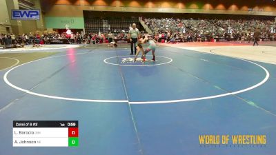 92 lbs Consi Of 8 #2 - Laylony Barocio, DirtBag Kidz vs Aleena Johnson, Nevada Elite