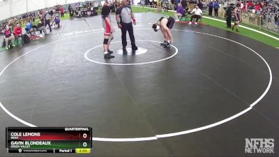 190 lbs Quarterfinal - Gavin Blondeaux, Green Valley vs Cole Lemons, Reno