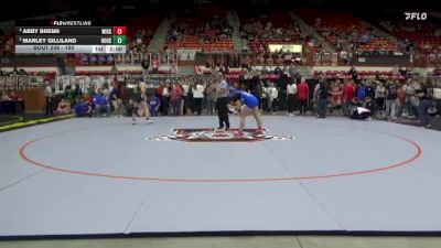 190 lbs Semifinal - Abby Brenn, Winfield HS vs Marley Gilliland, Holton Hs