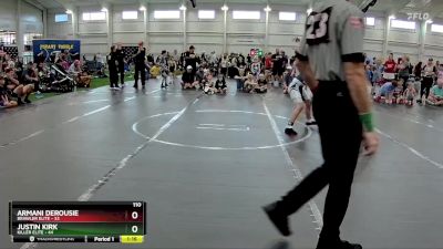 110 lbs Quarterfinals (8 Team) - Justin Kirk, Killer Elite vs Armani Derousie, Brawler Elite