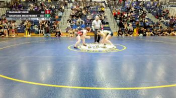 136 lbs Champ. Round 2 - Margaret Duke, Clearfield Area Hs vs Anastasia Manchester, Butler Hs