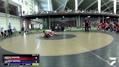 100 lbs Round 5 (6 Team) - Aniyah Whayne, Florida vs Lauren Watson, Iowa