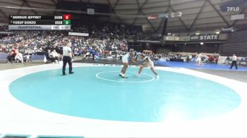 Boys 2A 285 lbs Quarterfinal - Yusuf Donzo, Chief Sealth vs Derrius Jeffrey, Grandview