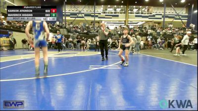 61 lbs Semifinal - Karson Atkinson, Husky WC vs Maverick Higgins, Choctaw Ironman Youth Wrestling