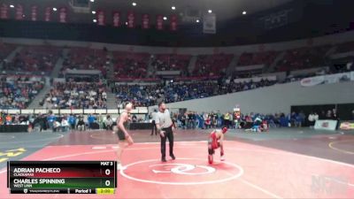 6A-145 lbs Champ. Round 2 - Adrian Pacheco, Clackamas vs Charles Spinning, West Linn