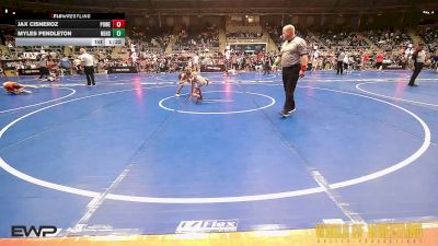 61 lbs Round Of 32 - Jax Cisneroz, Powerhouse Comanche OK vs Myles Pendleton, North Desoto