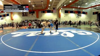 96 lbs Semifinal - Bridger Clemons, Richmond Wrestling Club vs Preston Van Hoven, Legacy Dragons
