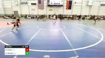 54 lbs Round Of 16 - Matthew Rivera, Threshold WC vs Mason Worden, House Of Centennial