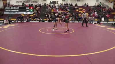 115 lbs 1st Place Match - Abigail Gonzalez, Miami Southridge vs Justice Anthony, Parkersburg South HS