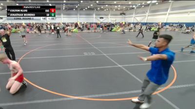 157 lbs Cons. Round 5 - Jonathan Moreno, Gladiator Wrestling vs Colton Klug, Unattached