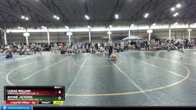 45 lbs Round 1 (4 Team) - Lukas William, Middleton Wrestling Club vs Boone Jackson, Grangeville Youth Wrestling