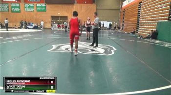 184 lbs Quarterfinal - Wyatt Tatum, Palomar College vs Miguel Montano, Bakersfield College