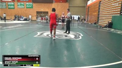 184 lbs Quarterfinal - Wyatt Tatum, Palomar College vs Miguel Montano, Bakersfield College